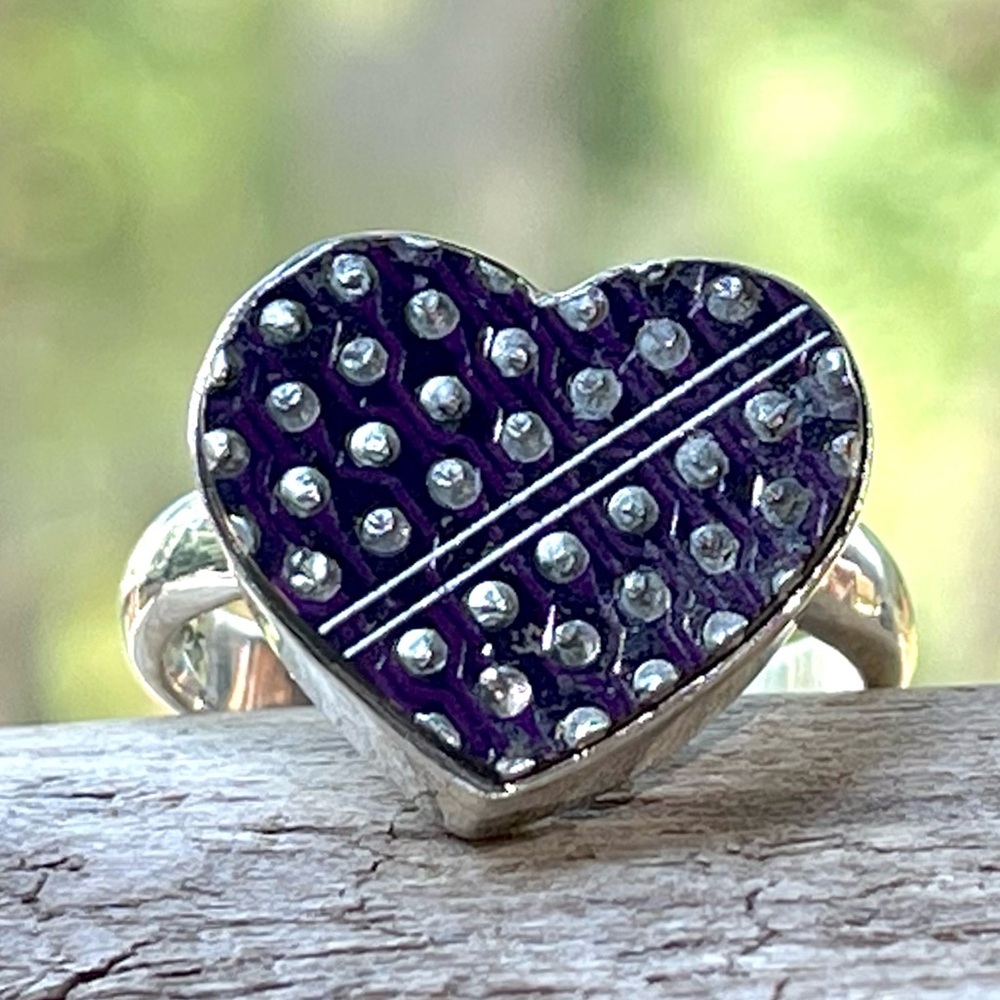 Heart Shaped Usb Circuit Board Computer Chip 925 … - image 1